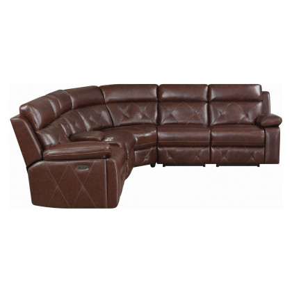Coaster - Chester 6-Piece Power Sectional in Chocolate