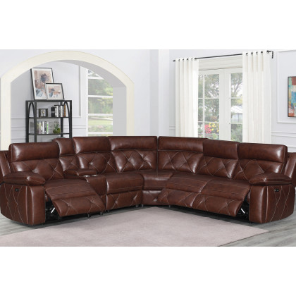 Coaster - Chester 6-Piece Power Sectional in Chocolate