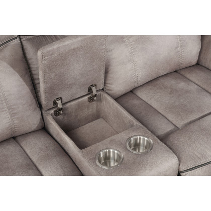 Coaster Lawrence Upholstered Tufted Back Motion Loveseat - Taupe