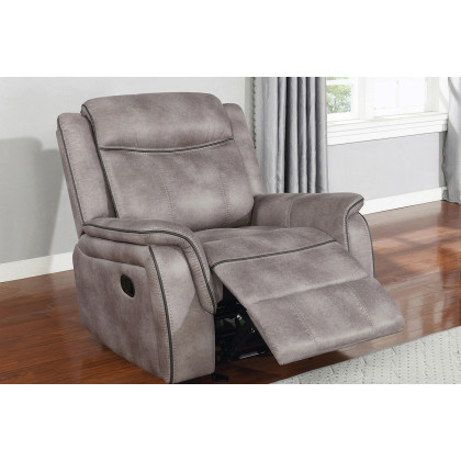 Coaster Lawrence Upholstered Tufted Back Glider Recliner - Taupe