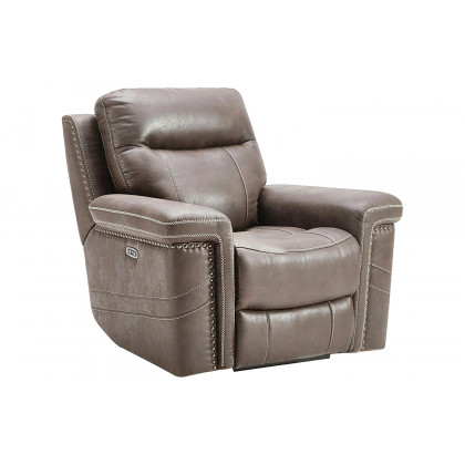 Coaster Wixom Upholstered Tufted Living Room Set with Power Recliner - Taupe
