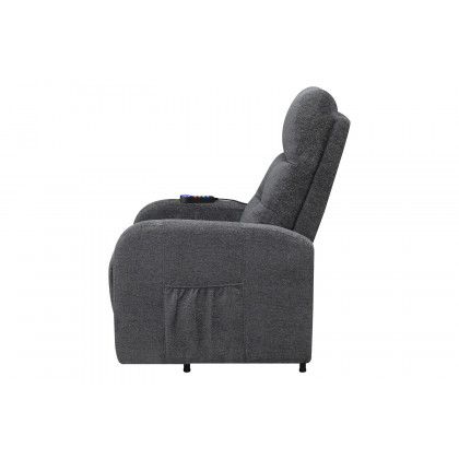 Coaster Tufted Upholstered Power Lift Recliner - Charcoal