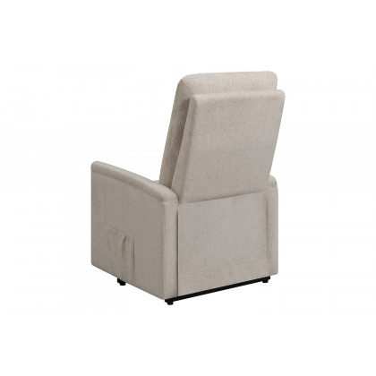 Coaster Power Lift Recliner with Storage Pocket - Beige