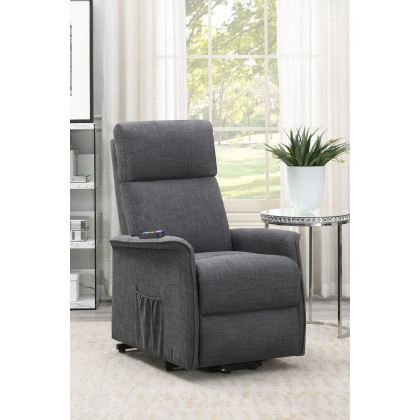 Coaster Power Lift Recliner with Wired Remote - Charcoal