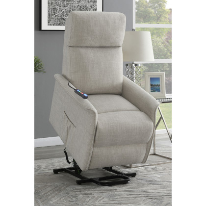 Coaster Power Lift Recliner with Wired Remote - Beige