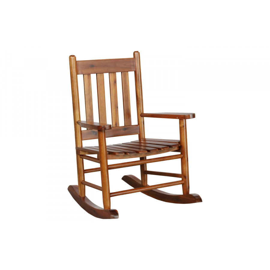 Coaster Slat Back Youth Rocking Chair - Golden Brown