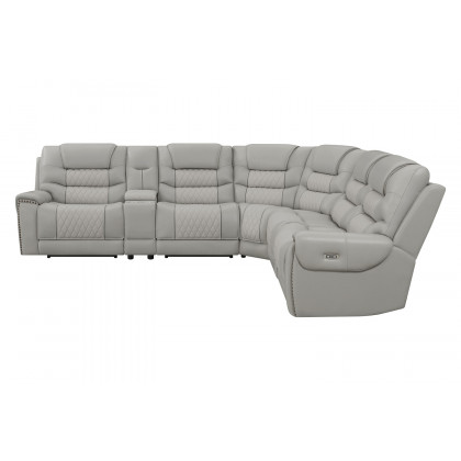 Coaster - Garnet 6-Piece Modular Power Sectional in Light Gray