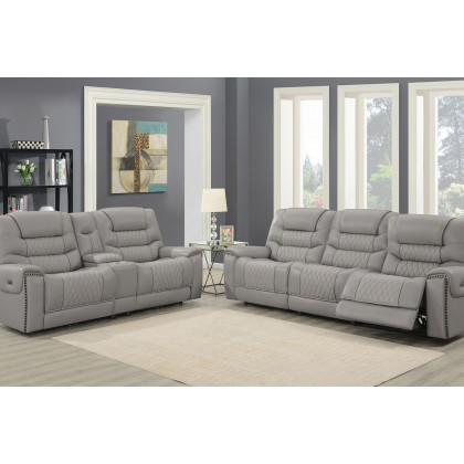 Coaster - Garnet 6-Piece Modular Power Sectional in Light Gray