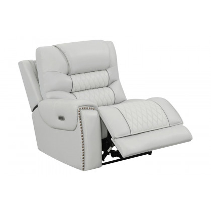 Coaster Garnet Upholstered Power Reclining Seat And Power Headrest Sofa - Light Gray