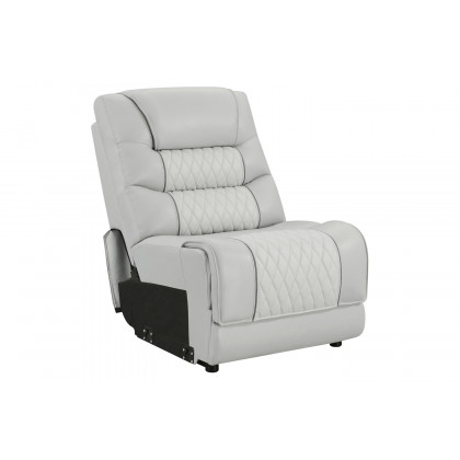 Coaster Garnet Upholstered Power Reclining Seat And Power Headrest Sofa - Light Gray