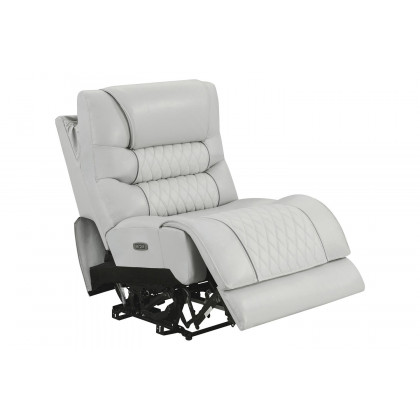 Coaster Garnet Upholstered Power Reclining Seat And Power Headrest Home Theater - Light Gray