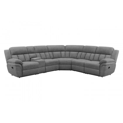 Coaster Bahrain 6-Piece Upholstered Motion Sectional - Charcoal