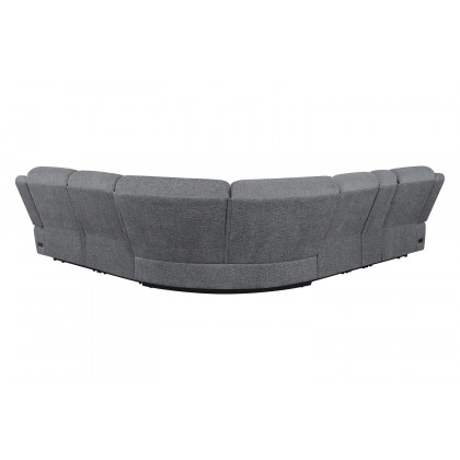 Coaster Bahrain 6-Piece Upholstered Motion Sectional - Charcoal