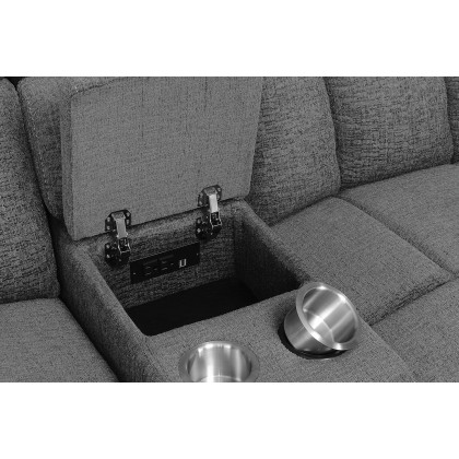 Coaster Bahrain 6-Piece Upholstered Motion Sectional - Charcoal