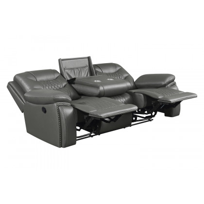 Coaster Flamenco Tufted Upholstered Motion Sofa - Charcoal