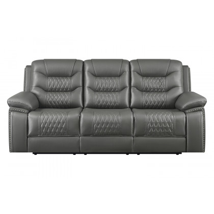 Coaster Flamenco Tufted Upholstered Motion Sofa - Charcoal