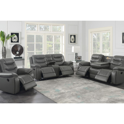 Coaster - Flamenco 3-Piece Tufted Upholstered Motion Living Room Set