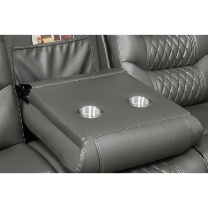 Coaster Flamenco Tufted Upholstered Power Sofa - Charcoal