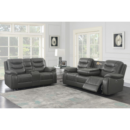 Coaster - Flamenco 3-Piece Tufted Upholstered Motion Living Room Set