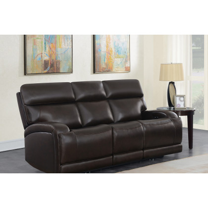 Coaster Longport Upholstered Power Sofa - Dark Brown
