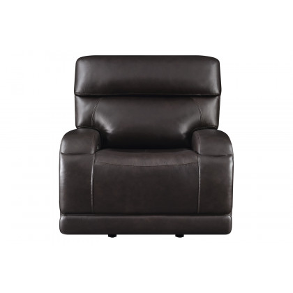 Coaster Longport Upholstered Power Glider Recliner - Dark Brown