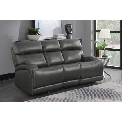 Coaster Longport Upholstered Power Sofa - Charcoal