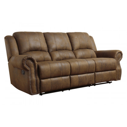 Coaster Sir Rawlinson Upholstered Living Room Set with Swivel Rocker Recliner - Buckskin Brown
