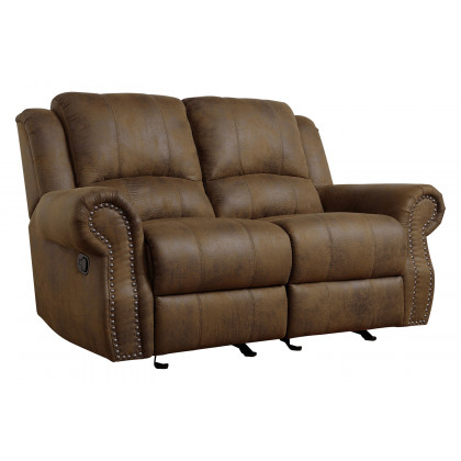 Coaster Sir Rawlinson Upholstered Living Room Set with Swivel Rocker Recliner - Buckskin Brown