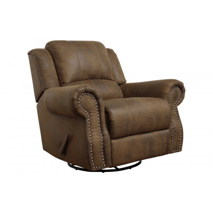 Coaster Sir Rawlinson Upholstered Living Room Set with Swivel Rocker Recliner - Buckskin Brown