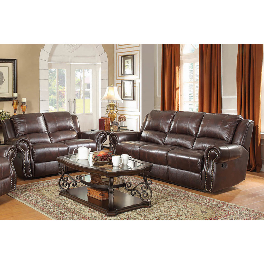 Coaster Sir Rawlinson Upholstered Living Room Set - Dark Brown