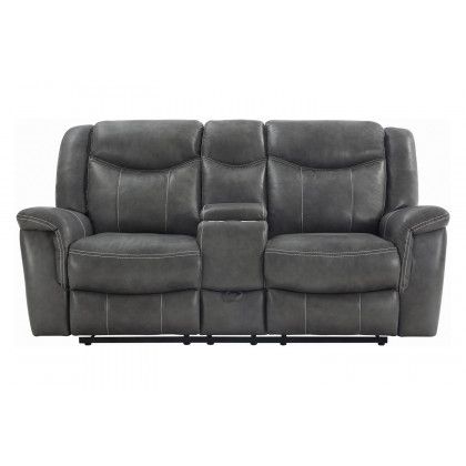 Coaster - Conrad Upholstered Motion Loveseat in Gray