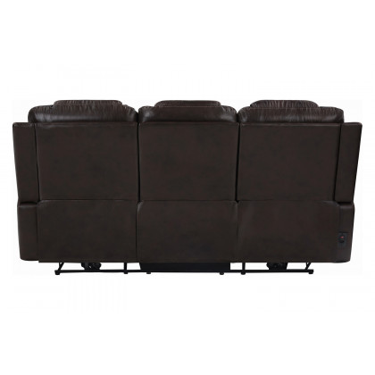 Coaster - North Cushion Back Power Sofa in Dark Brown