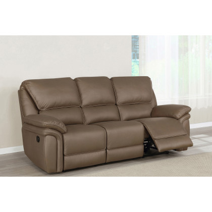 Coaster Breton Upholstered Tufted Back Motion Sofa - Mocha Brown