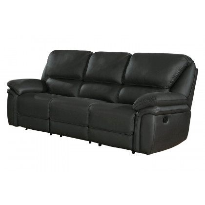 Coaster Breton Upholstered Tufted Living Room Set with Recliner - Dark Charcoal
