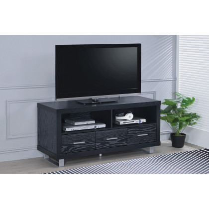 Coaster 48" 3-Drawer TV Console - Black Oak