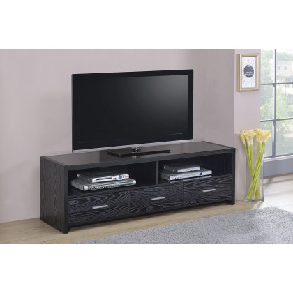 Coaster 62" 3-Drawer TV Console - Black Oak