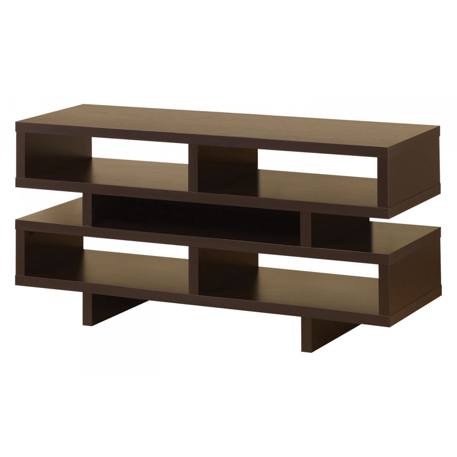 Coaster - TV Console With 5 Open Compartments in Cappuccino