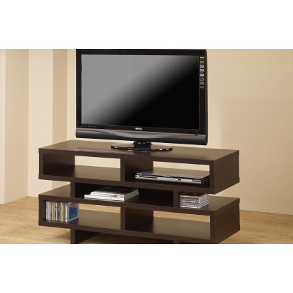 Coaster - TV Console With 5 Open Compartments in Cappuccino