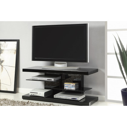 Coaster 2-Shelf TV Console - Glossy Black