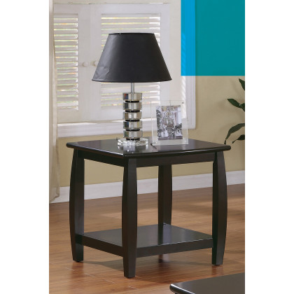 Coaster - Square End Table With Bottom Shelf in Espresso