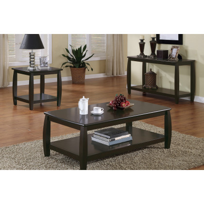 Coaster - Square End Table With Bottom Shelf in Espresso