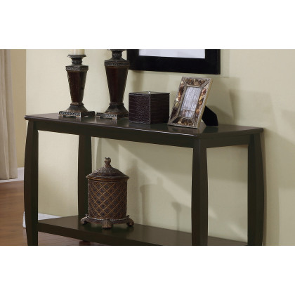 Coaster - Rectangular Sofa Table With Lower Shelf in Espresso