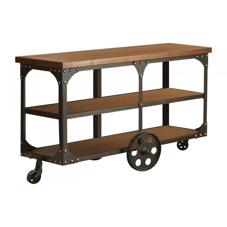 Coaster - Roy Sofa Table With 2-Shelf in Rustic Brown