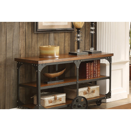 Coaster - Roy Sofa Table With 2-Shelf in Rustic Brown