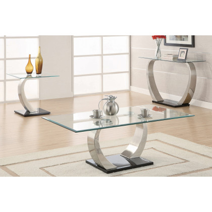 Coaster - Rectangular Sofa Table in Satin