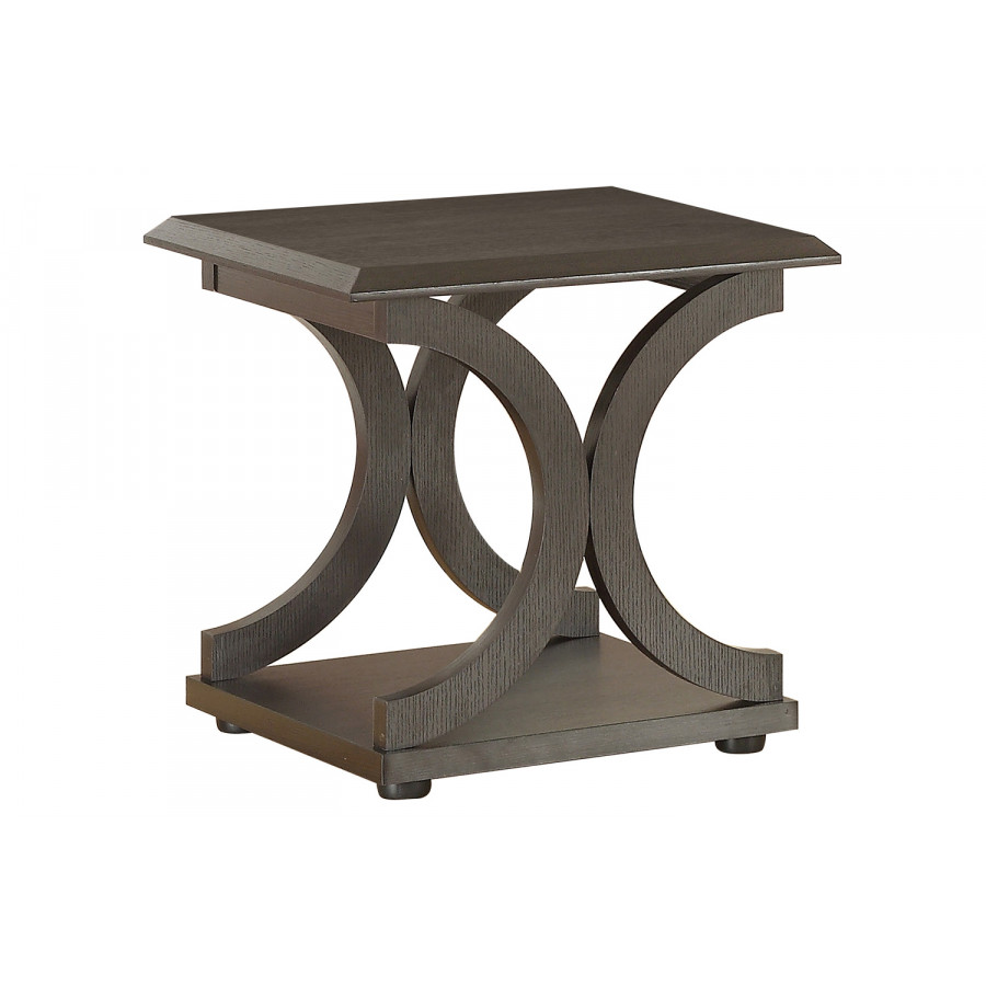Coaster - C-Shaped Base End Table in Cappuccino