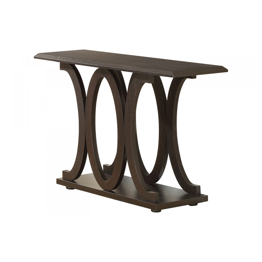 Coaster - C-Shaped Base Sofa Table in Cappuccino