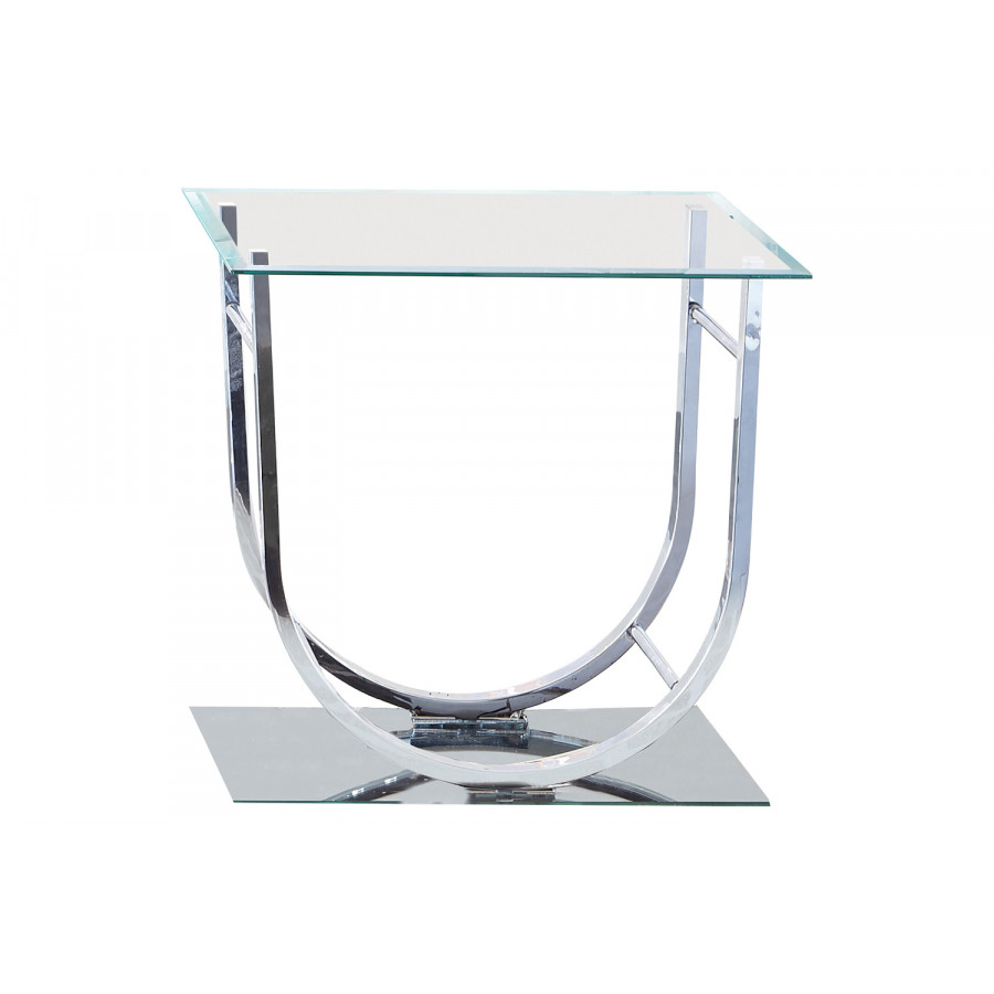 Coaster - U-Shaped End Table in Chrome