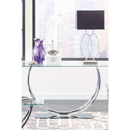Coaster - U-Shaped Sofa Table in Chrome