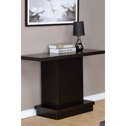 Coaster - Pedestal Sofa Table in Cappuccino